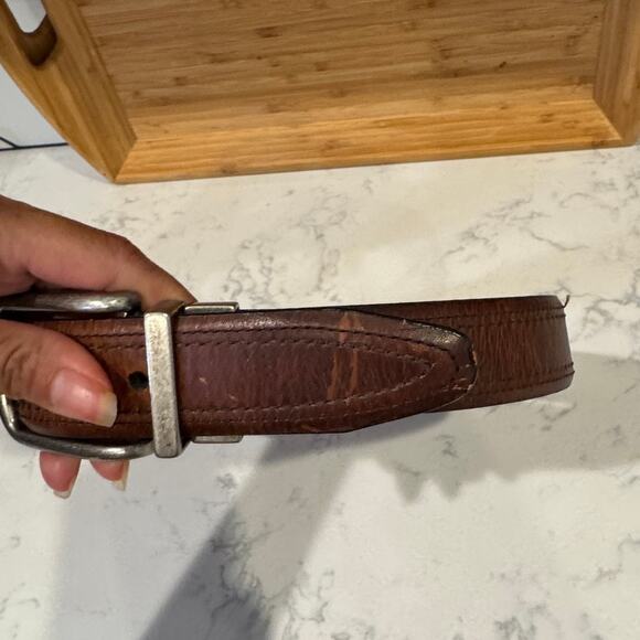 Columbia reversible black brown leather belt size 32 unisex casual versatile - Picture 3 of 7